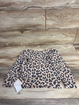 NEW Grayson Mini Leopard Print Puff Sleeve Shirt Brown sz 4T