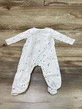 Simple Joys Animal Print Sleeper White sz 3-6m