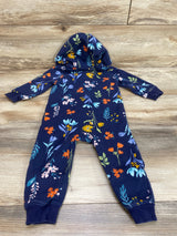 Carter's Floral Hooded Coverall Navy sz 18m