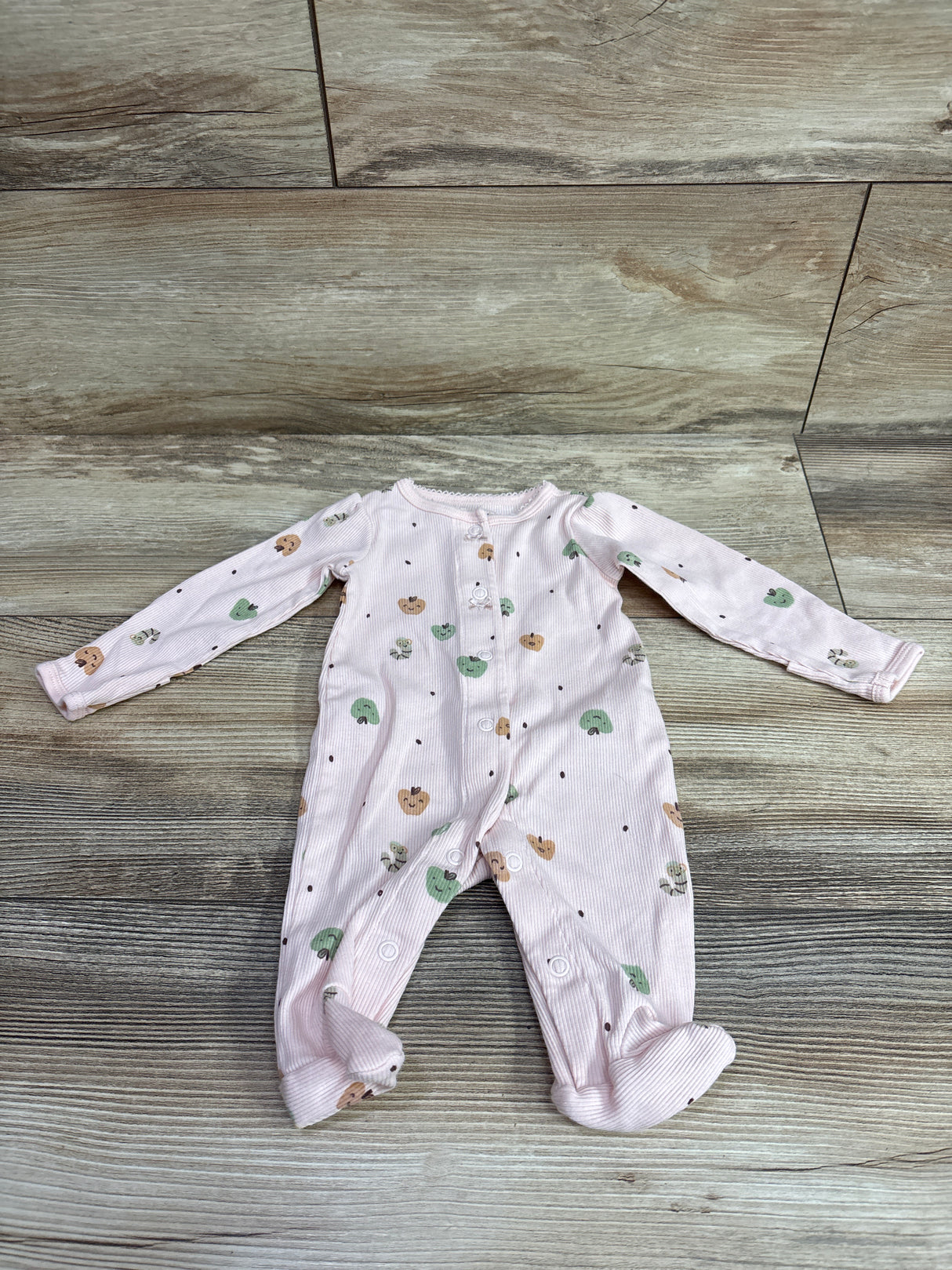Carter's Ribbed Snap Sleeper Pink sz Newborn