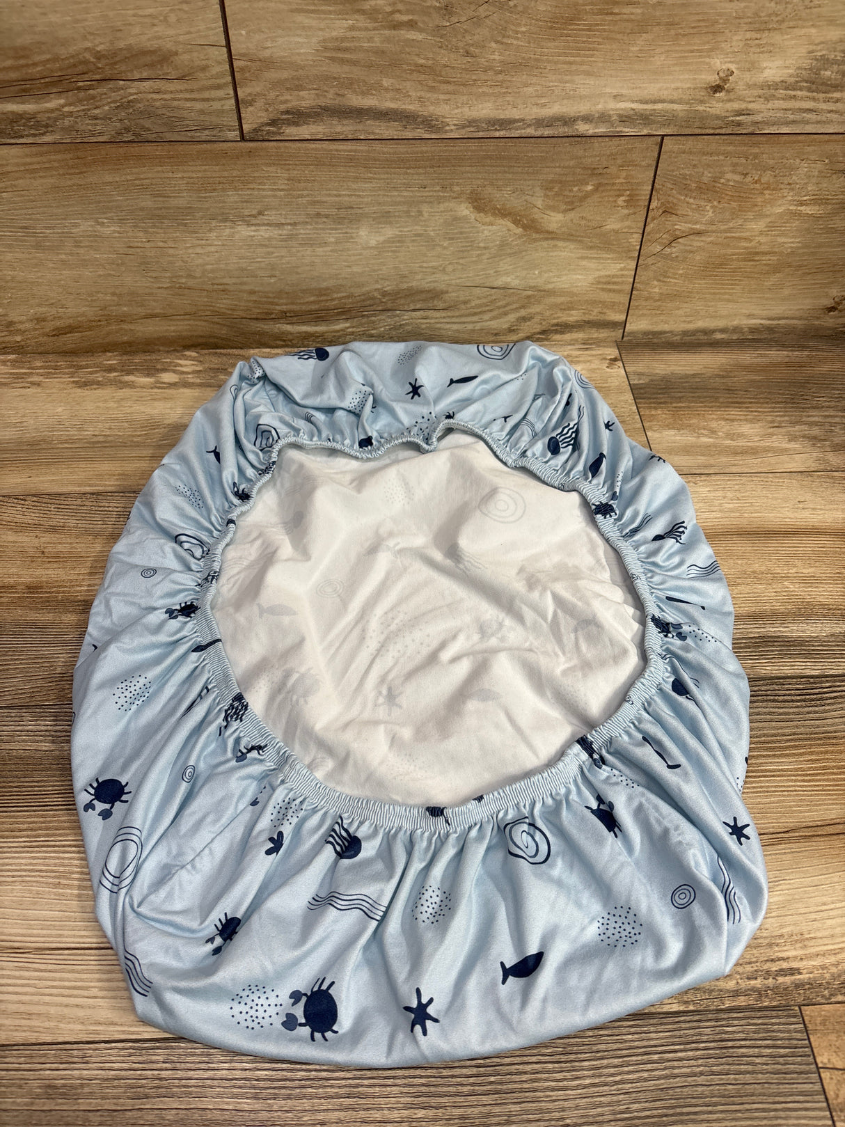 TotAha Stretchy Bassinet Sheet Blue 32x16''