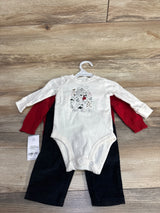NEW Carter's 3pc Christmas Bodysuit Set White sz 6m