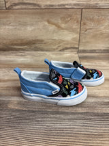 Vans Slip On Shark Sneakers Blue sz 6c