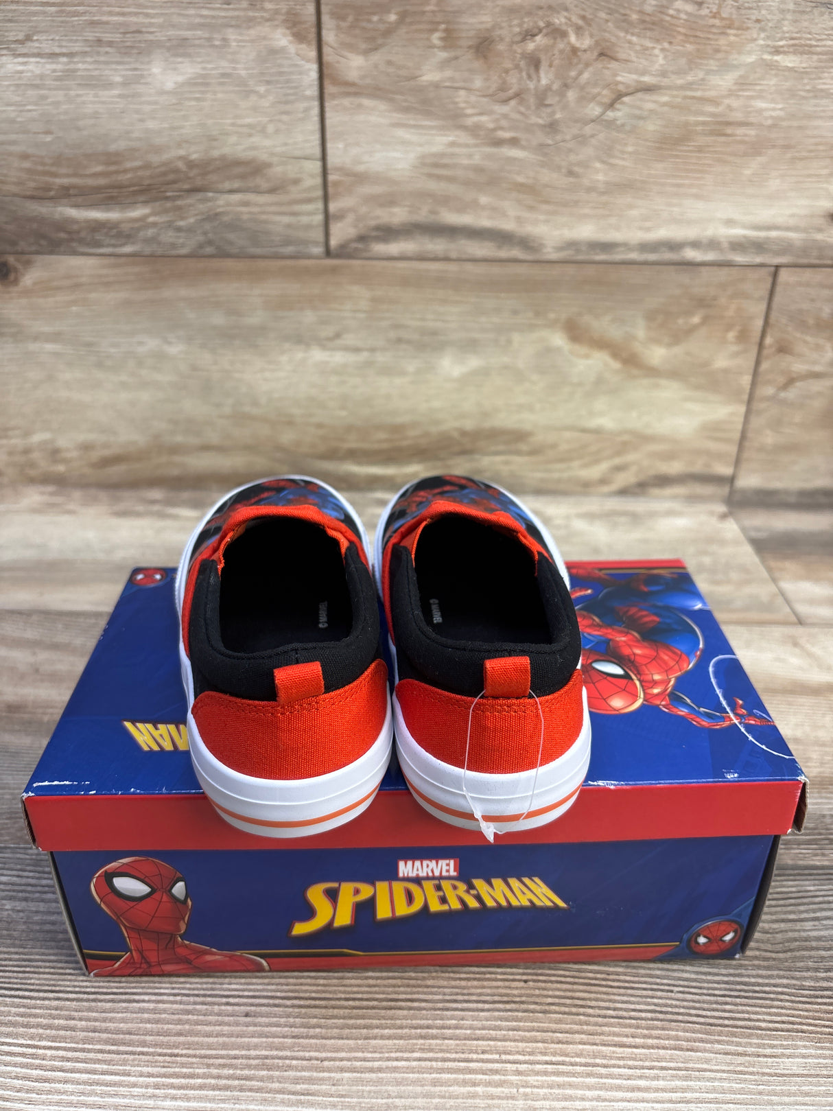 NEW Marvel Spiderman Twin Gore Slip-On Sneakers Black sz 11c