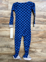 NEW Carter's Checkered Sleeper Blue sz 3T