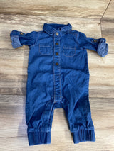 Cat & Jack Denim Coverall Blue sz 0-3m