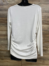 Ekouaer Ruched Shirt White sz XL - Me n Mommy To Be