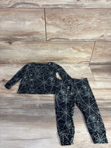 Old Navy 2pc Spider Web Pajama Set Black sz 12-18m