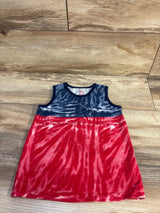 Way To Celebrate! Patriotic Tie Dye Tank Top Blue sz 5T