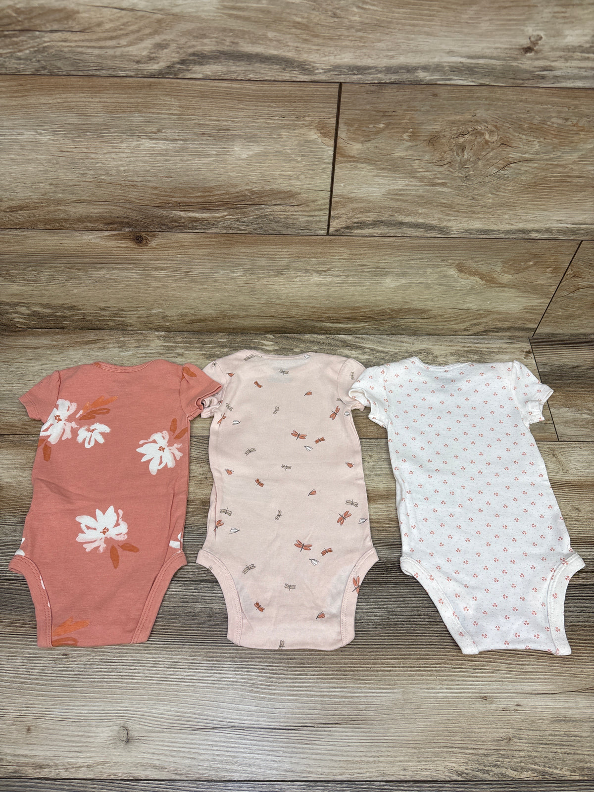 Carter's 3pk Bodysuit Set Pink sz 6m