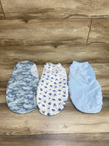 SwaddleMe 3pk Swaddles Wraps Blue/White sz 0-3m