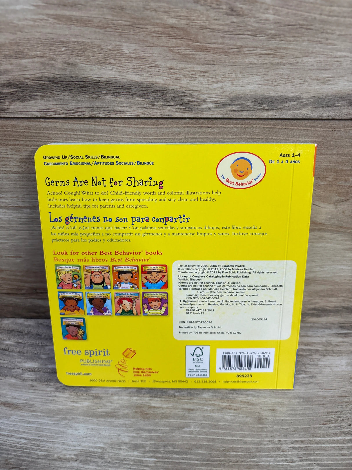 Germs Are Not for Sharing / Los Gérmenes no son para Compartir Board Book