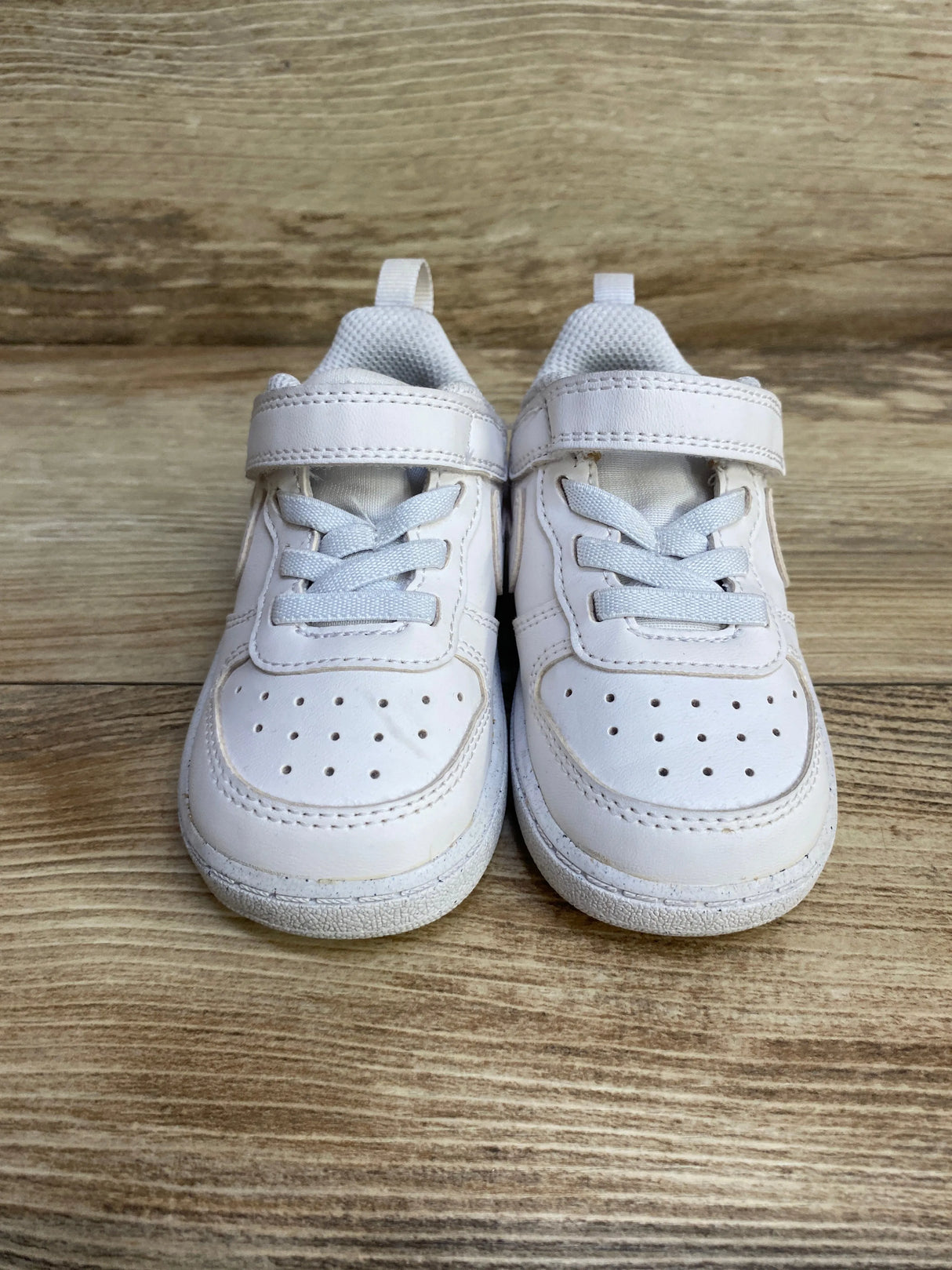 Nike Court Borough Low Recraft TD 'Triple White' Sneakers sz 6c