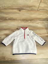Tommy Hilfiger 1/4 Fleece Pull Over Jacket White sz 3-6m