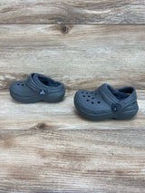 Crocs Toddler Classic Lined Clogs Grey Sz 4c