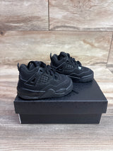 Air Jordan 4 Retro TD 'Black Cat'  Sneakers sz 4c