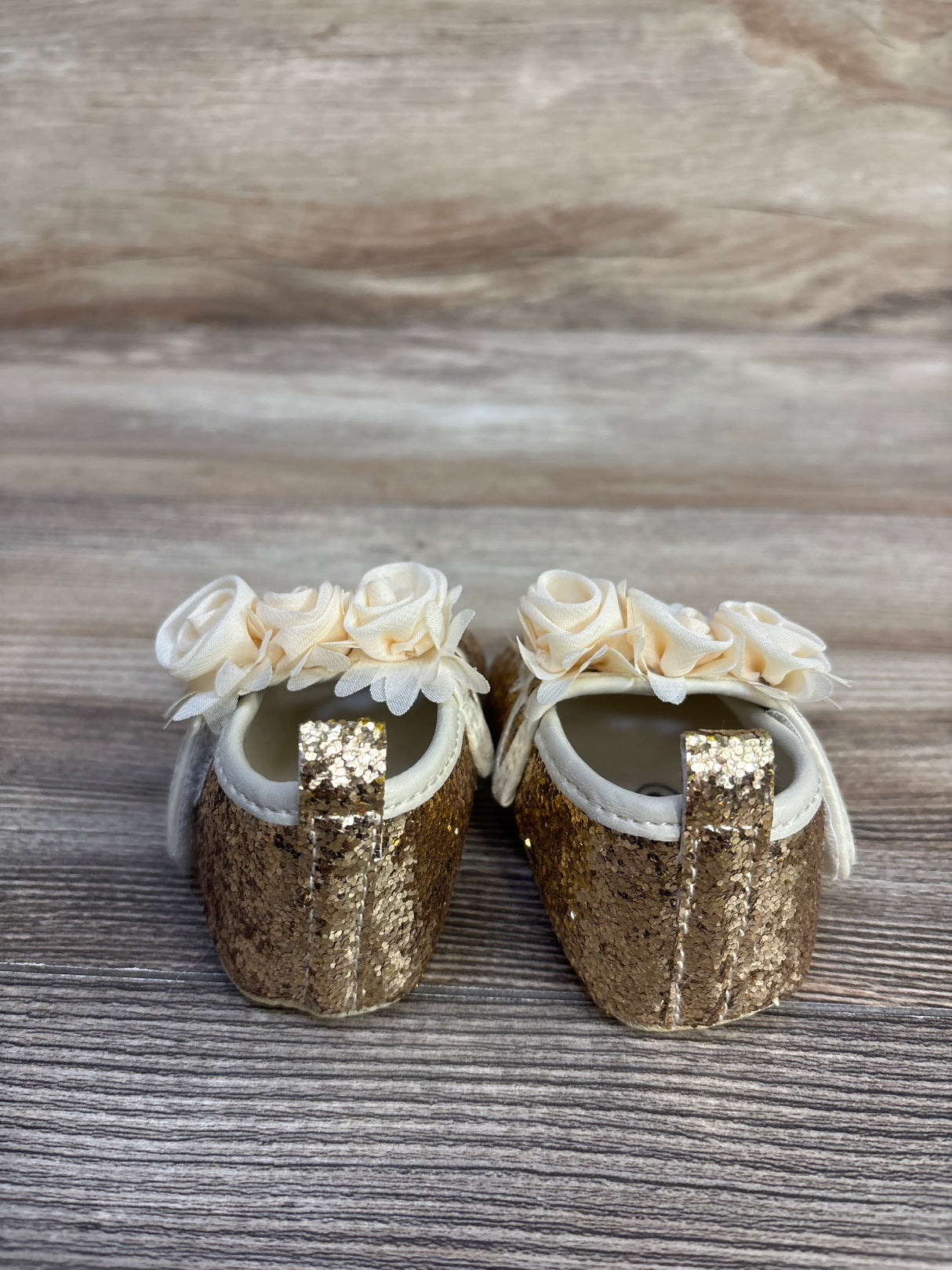 Myggpp Glitter Mary Jane Flats Gold sz 1c