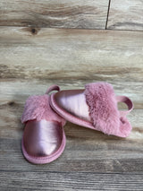 Cat & Jack Faux Fur Slippers Pink sz 9/10c
