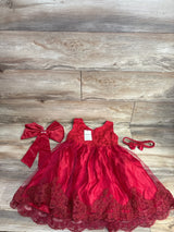 NEW NNJXD 3pc Special Occasion Dress Set Red sz 3T