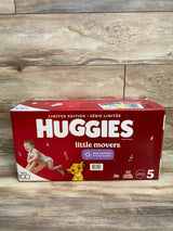 NEW Box of Huggies Little Movers Baby Disposable Diapers 92ct, Size 5