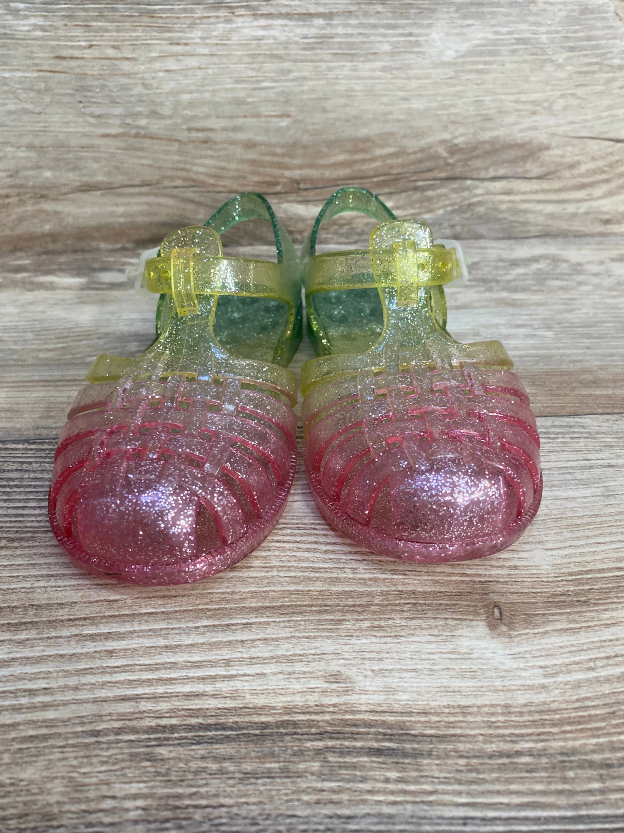 Ombre Glitter Jelly Sandals sz 11c