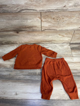 Cat & Jack 2pc Waffle Knit Shirt & Pants Rust sz 6-9m