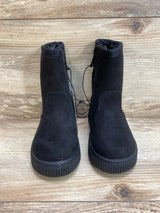 NEW Cat & Jack Pip Zipper Shearling Style Boots Black Sz 5c