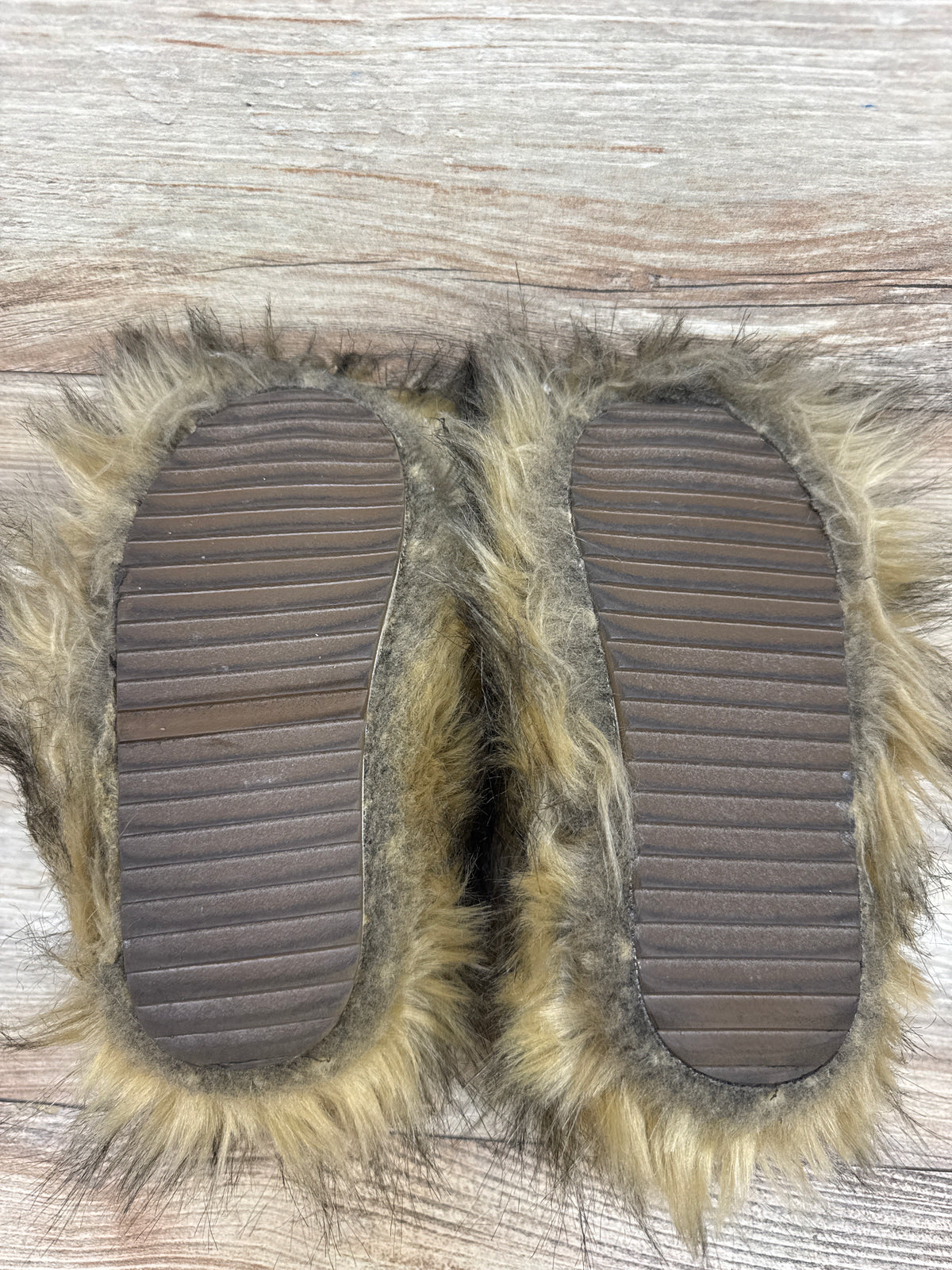 NWSTESLE Faux-Fur Furry Boots Brown sz 10c