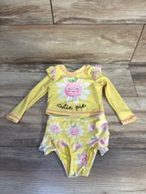 Banana Boat 2pc Rash Guard Swimsuit Set Yellow sz 12m