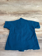 Guayabara Button Up Shirt Teal sz 9-12m