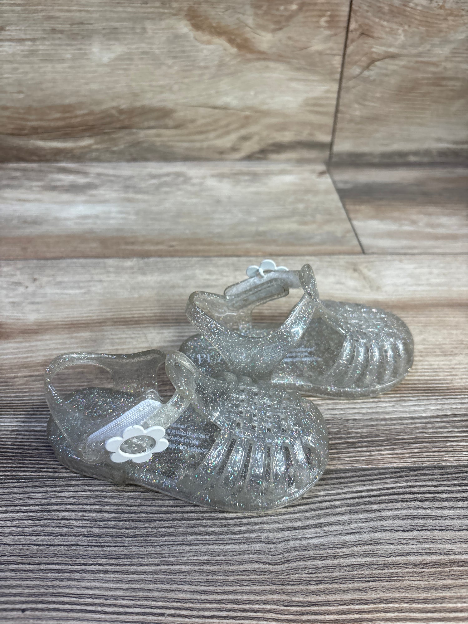 Children's Place Fisherman Jelly Sandals Glitter sz 5c