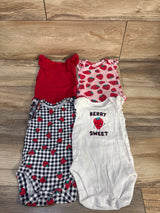 Children's Place 4pk Strawberry Bodysuits Pink sz 3-6m