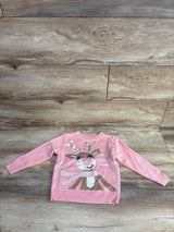 Reindeer Pull Over Christmas Sweater Pink sz 3T