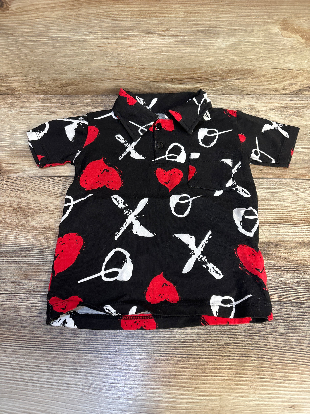 UB Valentines Day Print Polo Shirt Black sz 18m