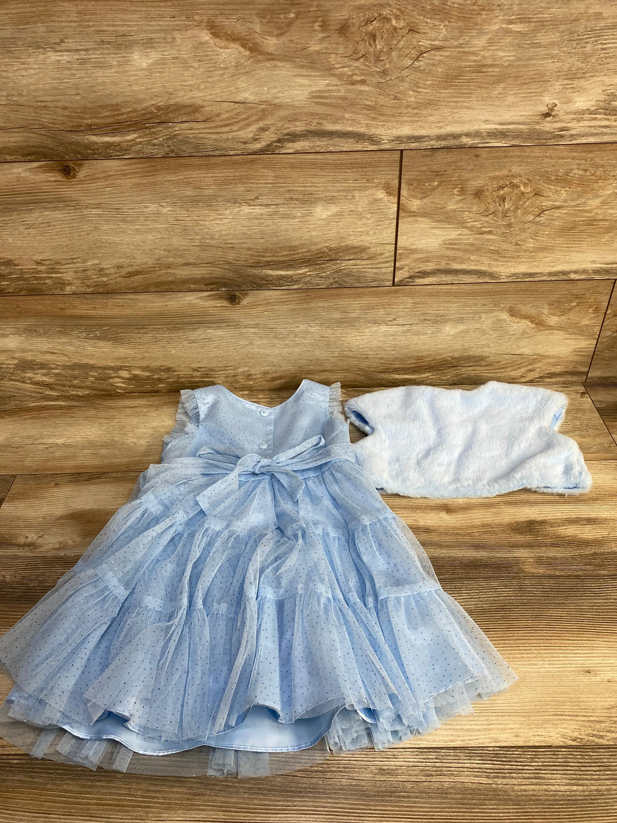 Jona Michelle 2pc Sequin Stars Tulle Dress Blue sz 3T