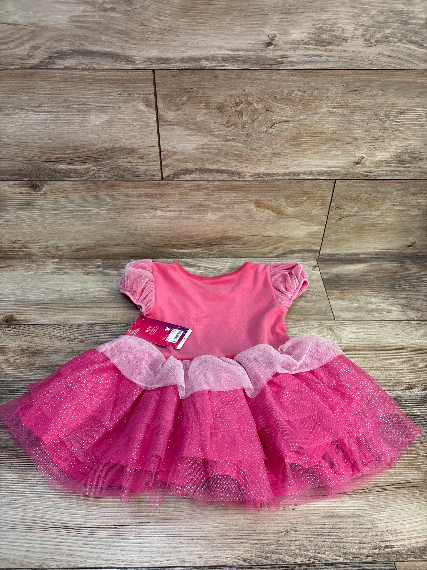 NEW Disney Princess Aurora Puff Sleeve Tutu Dress Pink sz 4T