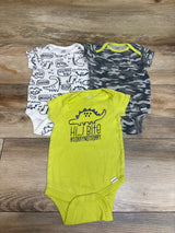 Gerber 3pk Bodysuit Set Lime Green sz 12m