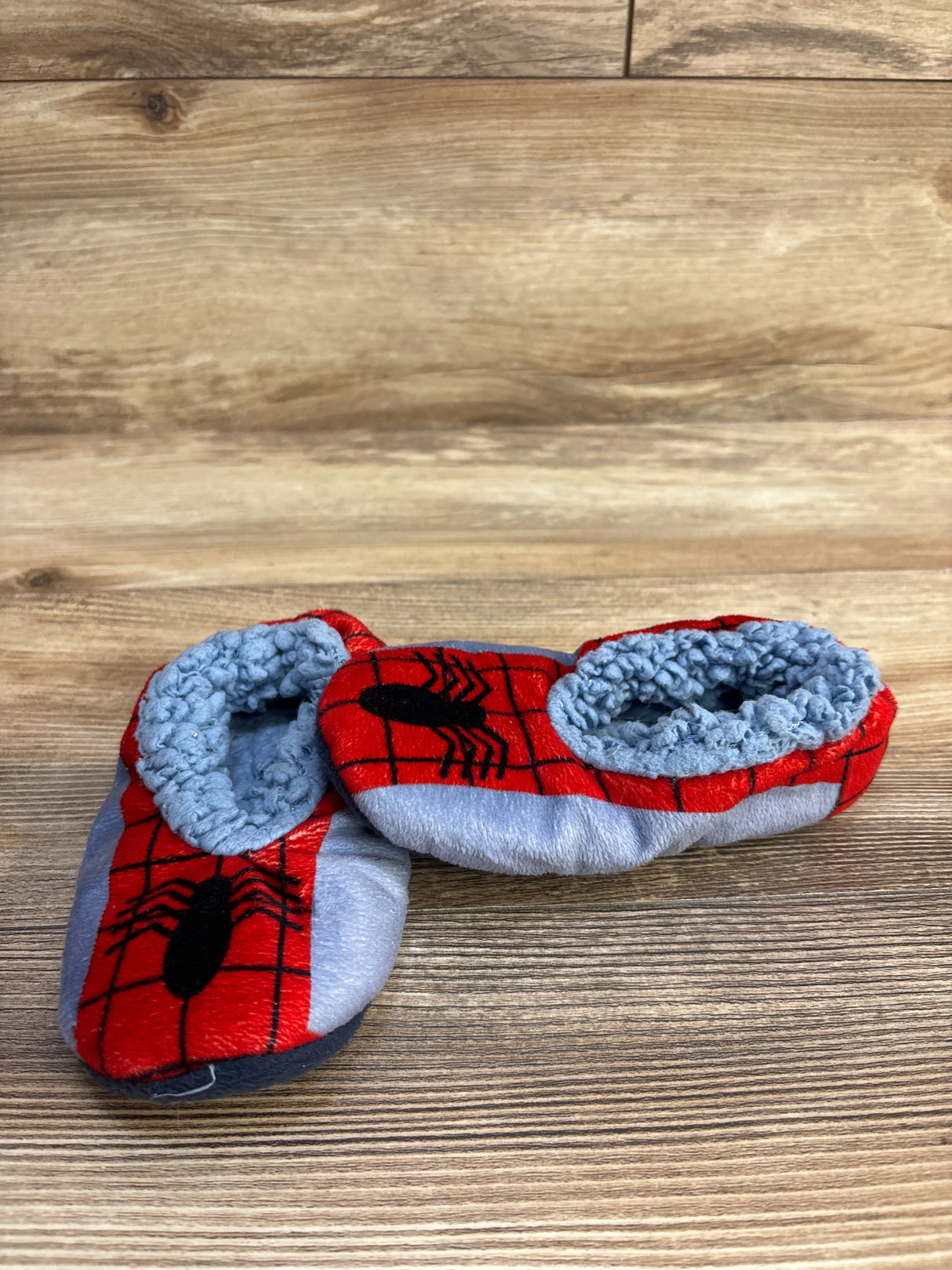 Marvel Spiderman Plush Slippers sz 7/8c