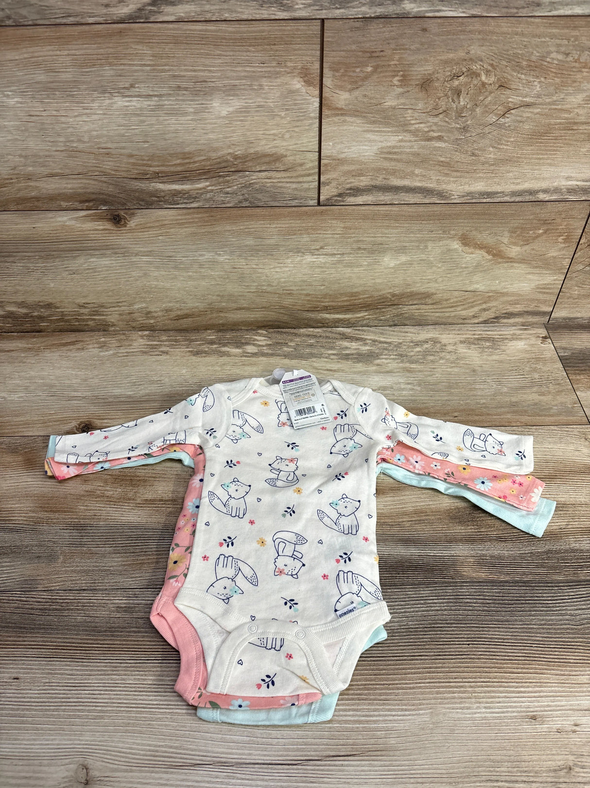 NEW Gerber 3pk Let's All Be Friend's Bodysuit Set Mint sz 0-3m