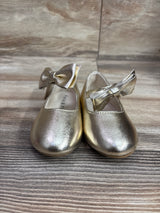 Felix & Flora Mary Jane Bow Dress Flats Gold sz 6c
