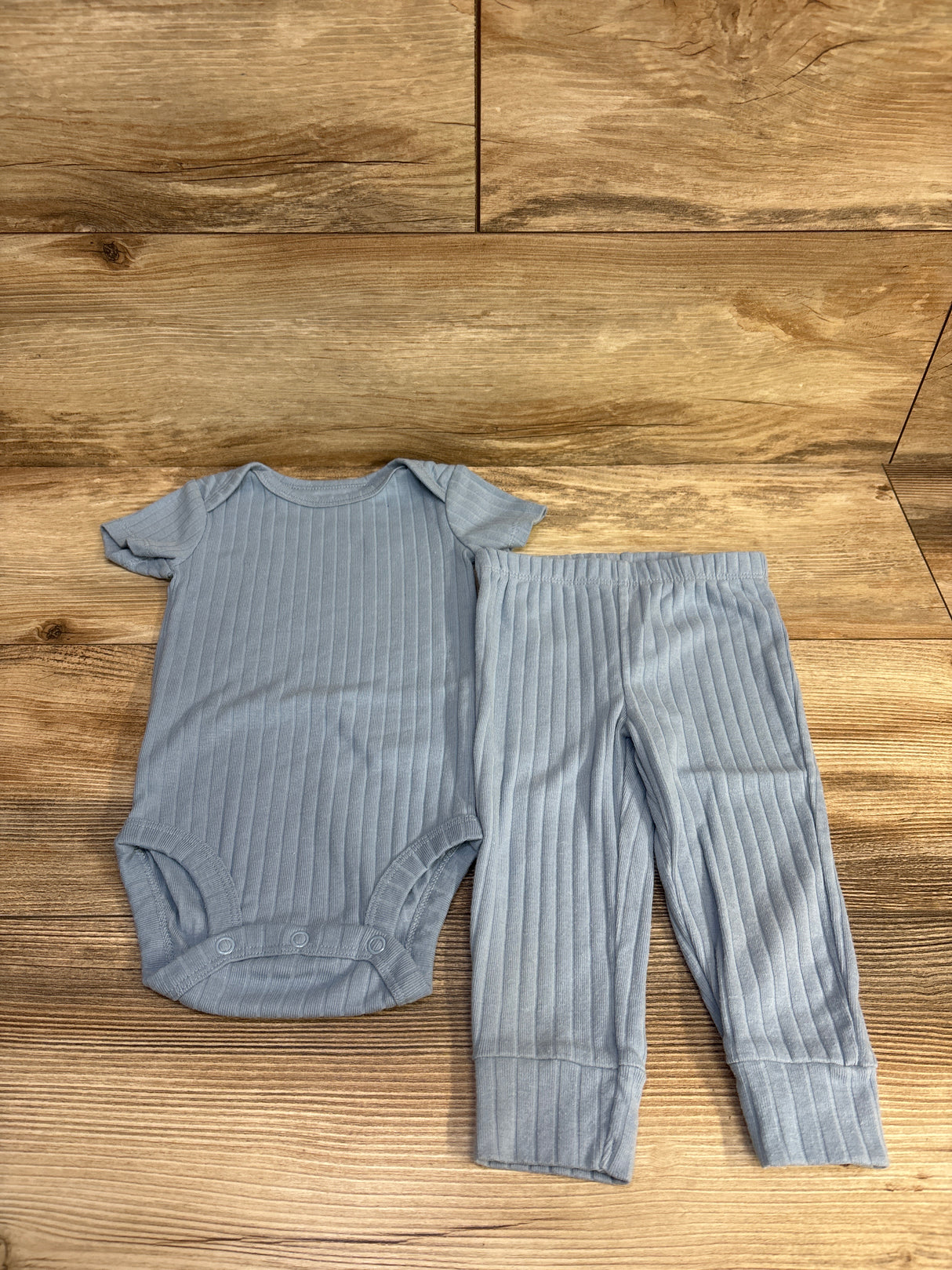 Carter's 2pc Ribbed Bodysuit & Pants Set Blue sz 12m