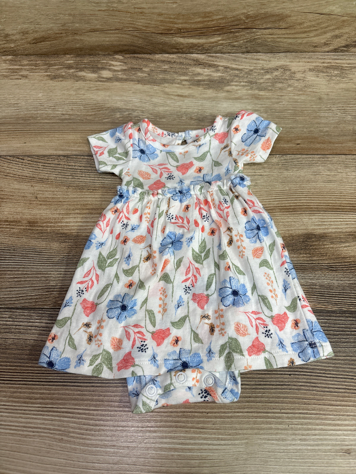 Child Of Mine Floral Bodysuit Dress White sz Preemie