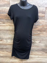 Smallshow Maternity Ruched Bodycon Dress Black sz Medium