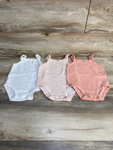 Carter's 3pk Sleeveless Bodysuits Pink/White sz 9m