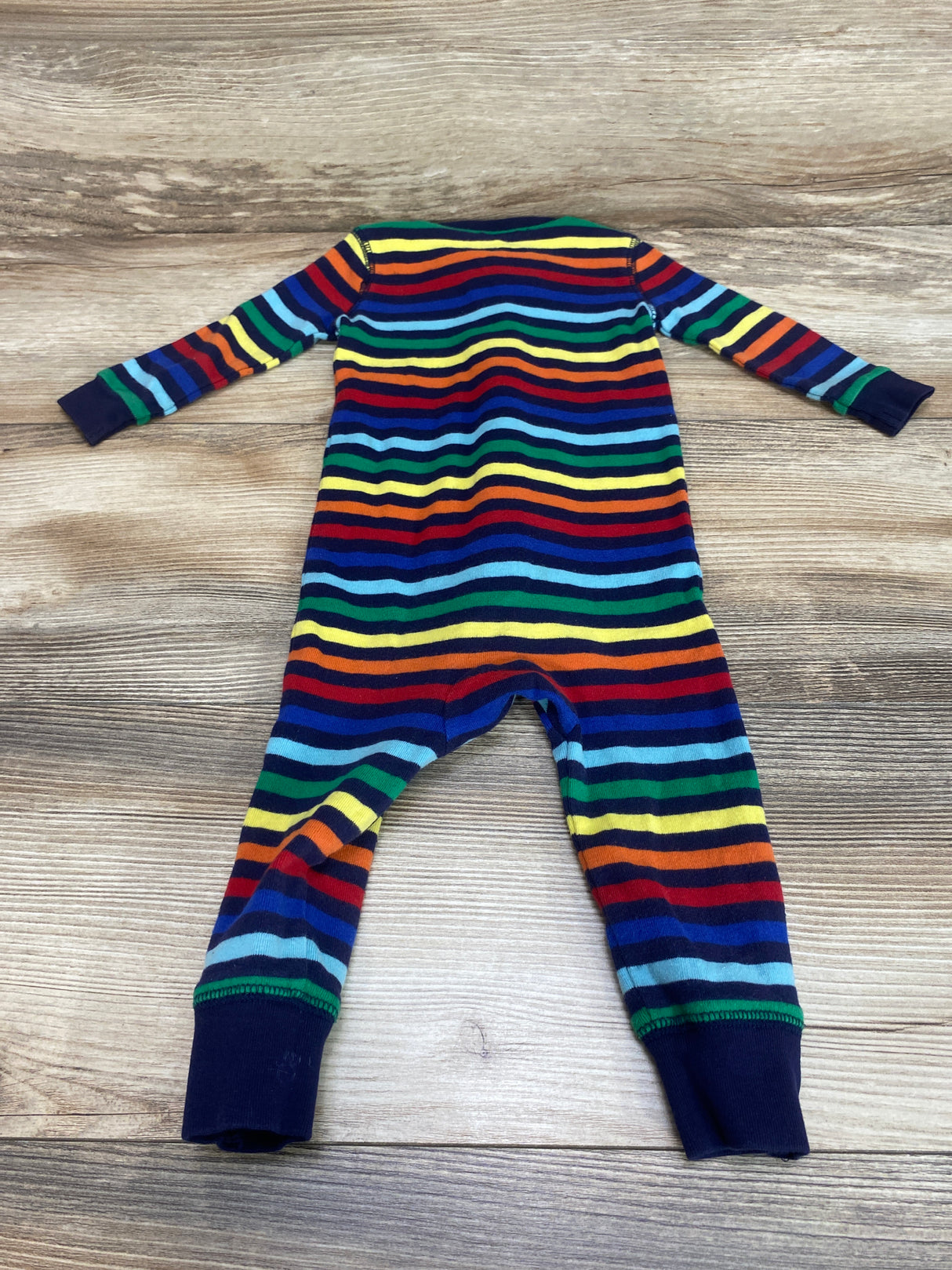 Primary Footless Striped Sleeper Blue sz 9-12m