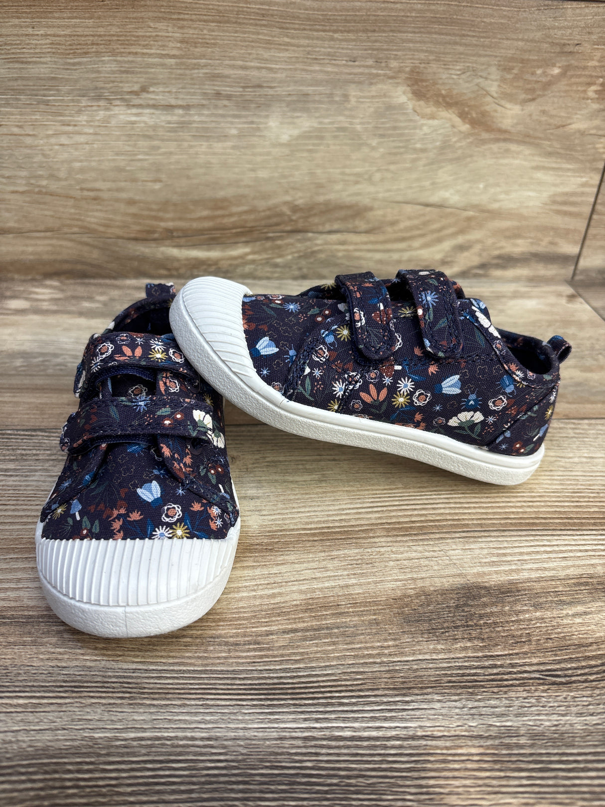 Cat & Jack Floral Parker Sneakers Navy sz 9c