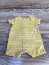 Carter's Striped Construction Truck Romper Yellow sz Newborn