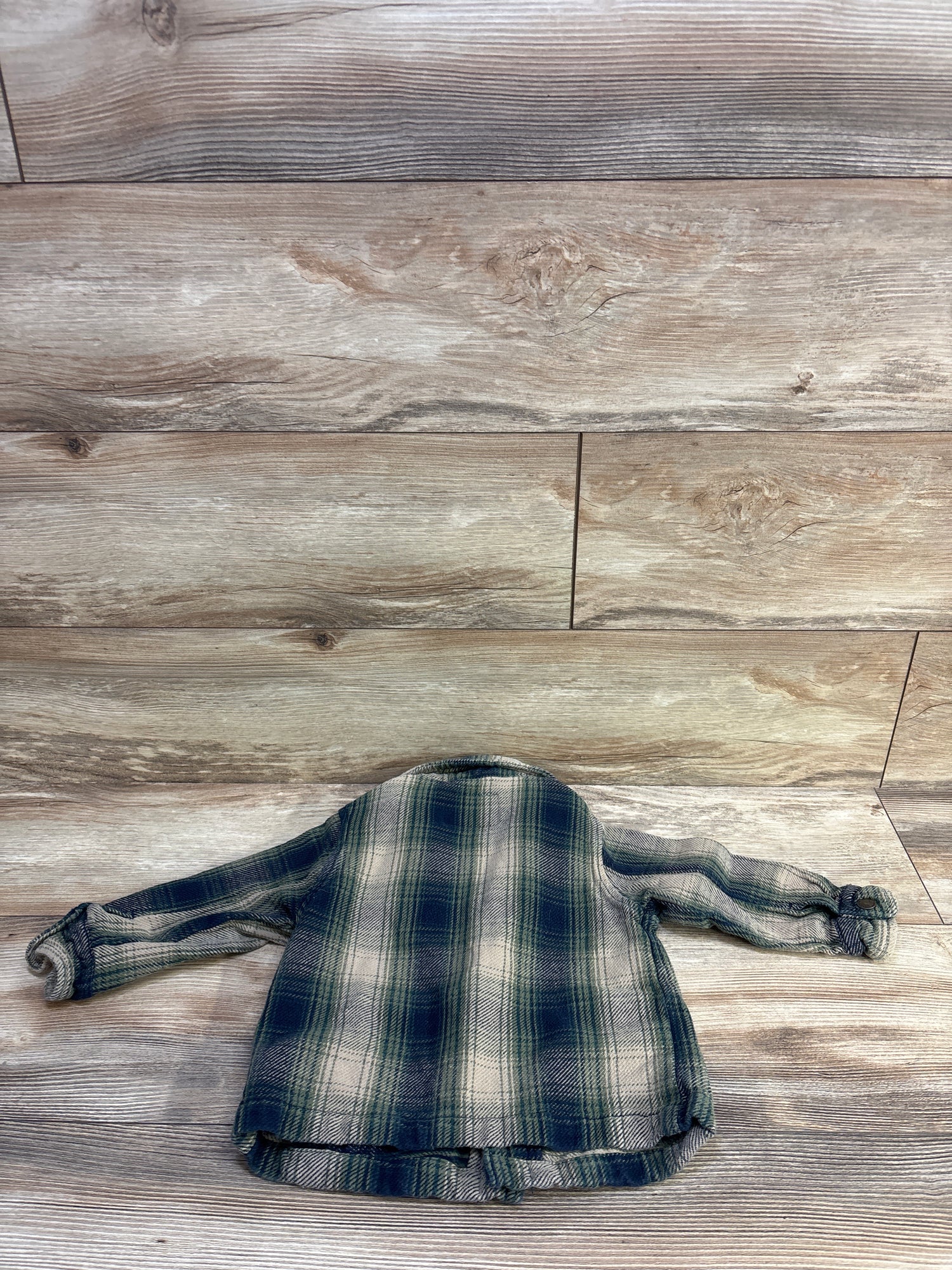 Old Navy Plaid Pocket Shacket Green sz 2T
