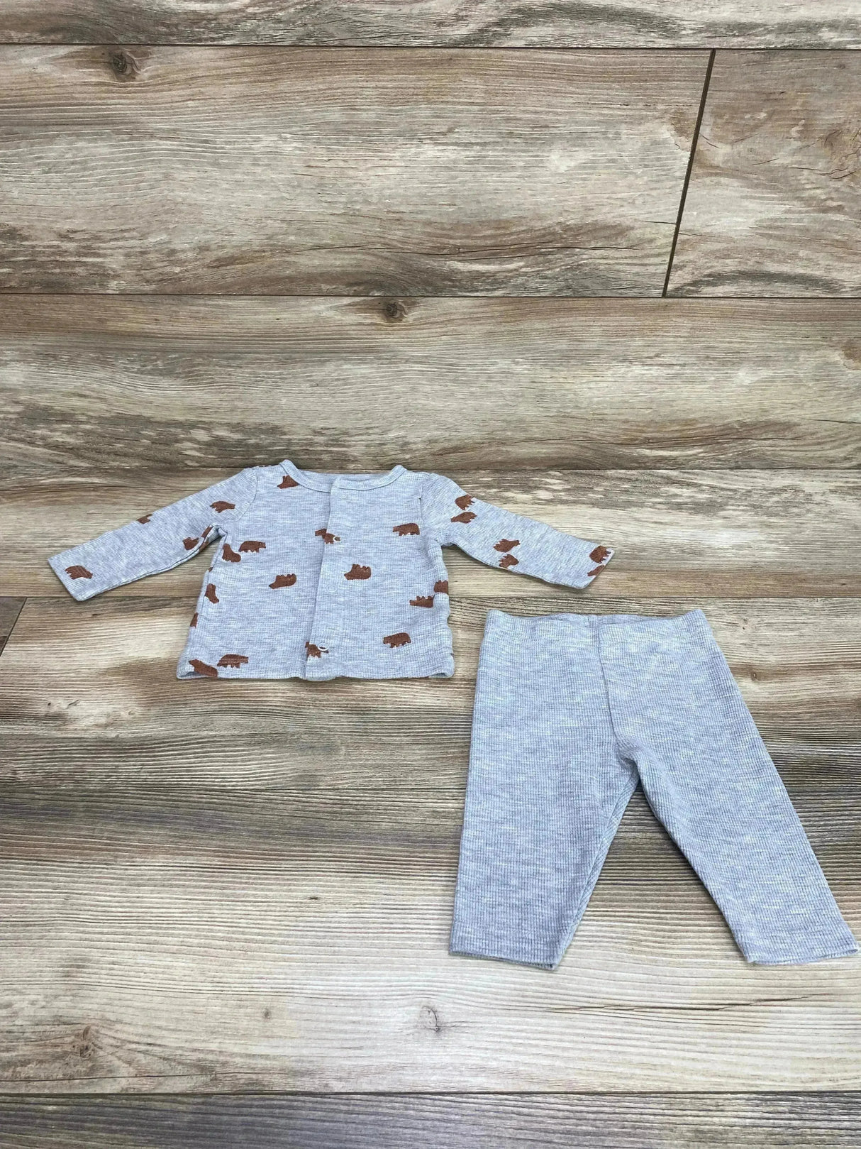 Just One You 2pc Bear Print Top & Pants Grey sz 3m