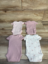 Just One You 4pk Ribbed Bodysuits Pink sz Preemie